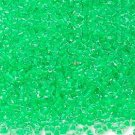 Color Lined Bright Green 11/0 Glass Seed Beads 30 grams