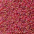 Opaque Rainbow Red 11/0 Glass Seed Beads 30 grams
