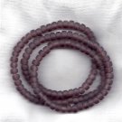 Transparent Matte Purple 5X3mm Handmade Indian Glass Crow Beads 16" strand