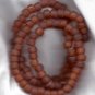 Transparent Matte Tangerine  9X7mm Handmade Indian Glass Crow Beads 24" strand