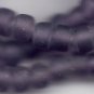 Transparent Matte Violet 5X3mm Handmade Indian Glass Crow Beads 16" strand