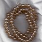 Translucent Luster Champaignl 9X7mm Handmade Indian Glass Crow Beads 24" strand