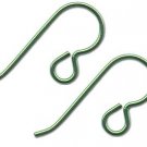 Green 20 gauge Niobium 5 PAIR French Hook Earwires