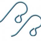 Teal 20 gauge Niobium 5 PAIR French Hook Earwires