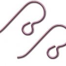 Pink 20 gauge Niobium PAIR French Hook Earwires