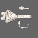 Antiqued Silver 25 5mm Triangle Bead Tips (knot covers)