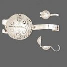 Antiqued Silver 25 5mm Ladybug Bead Tips (knot covers)