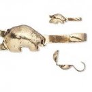 Antiqued Gold 25 5mm Bear Bead Tips (knot covers)