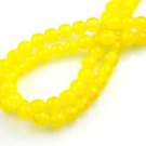 Yellow Preciosa 4mm Czech Pressed GlassStrand of Round Beads