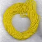 Transparent Matte Yellow Czech 11/0 Glass Seed Beads HANK