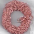Inside Color Peach AB/Rainbow Czech 11/0 Glass Seed Beads HANK