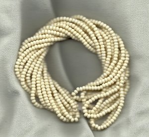 Czech 6/0 "e"  Opaque Bone HANK