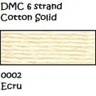 DMC 6 Strnd Cotton Embroidery Floss Ecru 0002