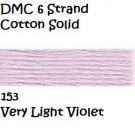 DMC 6 Strnd Cotton Embroidery Floss Very Light Violet 153
