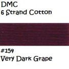 DMC 6 Strnd Cotton Embroidery Floss Very Dk Grape 154