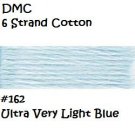 DMC 6 Strnd Cotton Embroidery Floss Ultra Light Blue 162