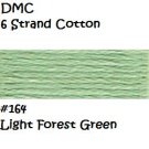 DMC 6 Strnd Cotton Embroidery Floss Light Forest Green 164