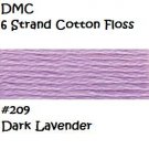 DMC 6 Strnd Cotton Embroidery Floss Dark Lavender 209