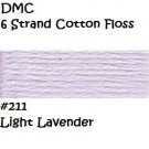 DMC 6 Strnd Cotton Embroidery Floss Light Lavender 211