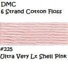 DMC 6 Strnd Cotton Embroidery Floss Ultra Vry Lt Shell Pink 225