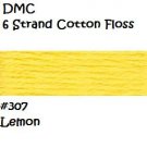 DMC 6 Strnd Cotton Embroidery Floss Lemon 307