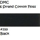 DMC 6 Strnd Cotton Embroidery Floss Black 310