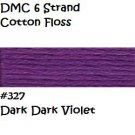DMC 6 Strnd Cotton Embroidery Floss  Dark Dark Violet 327