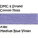 DMC 6 Strnd Cotton Embroidery Floss Medium Blue Violet 340