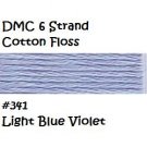 DMC 6 Strnd Cotton Embroidery Floss Light Blue Violet 341