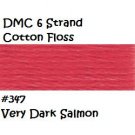 DMC 6 Strnd Cotton Embroidery Floss Very Dk Salmon 347
