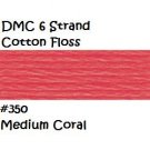 DMC 6 Strnd Cotton Embroidery Floss Md Coral 350