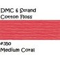 DMC 6 Strnd Cotton Embroidery Floss Md Coral 350