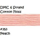DMC 6 Strnd Cotton Embroidery Floss Peach 353