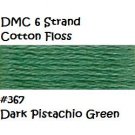DMC 6 Strnd Cotton Embroidery Floss Dk Pistachio Green 367