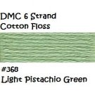 DMC 6 Strnd Cotton Embroidery Floss Lt Pistachio Green 368