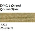 DMC 6 Strnd Cotton Embroidery Floss Mustard 371