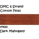 DMC 6 Strnd Cotton Embroidery Floss Dk Mahogany 400