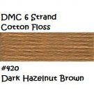 DMC 6 Strnd Cotton Embroidery Floss Dk Hazelnut Brown 420