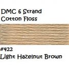 DMC 6 Strnd Cotton Embroidery Floss Lt Hazelnut Brown 422