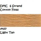 DMC 6 Strnd Cotton Embroidery Floss Light Tan 437