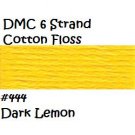 DMC 6 Strnd Cotton Embroidery Floss Dark Lemon 444