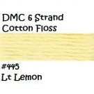 DMC 6 Strnd Cotton Embroidery Floss Light Lemon 445