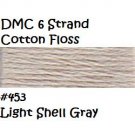 DMC 6 Strnd Cotton Embroidery Floss Lt Shell Gray 453