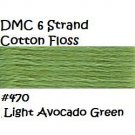 DMC 6 Strnd Cotton Embroidery Floss Lt Avocado Green 470