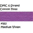 DMC 6 Strnd Cotton Embroidery Floss Medium Violet 552