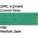 DMC 6 Strnd Cotton Embroidery Floss Medium Jade 562