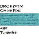 DMC 6 Strnd Cotton Embroidery Floss Turquoise 597