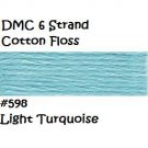 DMC 6 Strnd Cotton Embroidery Floss Light Turquoise 598