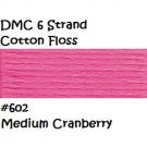 DMC 6 Strnd Cotton Embroidery Floss Medium Cranberry 602