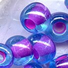 Inside Color Pink Trnsp Aqua 2/0 Czech Glass Seed Beads 30 grams